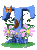 GIF animado (36880) Letra t azul flores