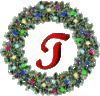 GIF animado (41083) Letra t corona navidad