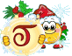 GIF animado (41136) Letra t emoticono navidad