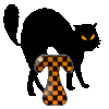 GIF animado (38220) Letra t gato negro