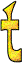 GIF animado (32685) Letra t glitter amarilla