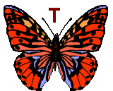GIF animado (30502) Letra t mariposa
