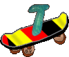 GIF animado (39705) Letra t monopatin