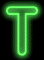 GIF animado (42270) Letra t neon verde