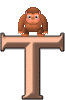 GIF animado (30806) Letra t orangutan