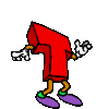 GIF animado (39793) Letra t roja brazos piernas