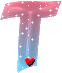 GIF animado (34478) Letra t romantica glitter