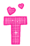 GIF animado (32739) Letra t rosa glitter