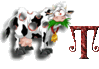 GIF animado (32279) Letra t vaca divertida