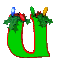 GIF animado (40642) Letra u arbol navidad