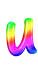 GIF animado (40242) Letra u arco iris
