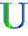 GIF animado (34724) Letra u azul verde