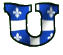 GIF animado (42571) Letra u bandera quebec