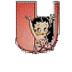 GIF animado (35890) Letra u betty boop