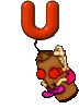 GIF animado (43159) Letra u boxeador