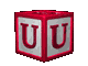 GIF animado (38962) Letra u cubo letras