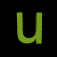 GIF animado (41941) Letra u fondo negro