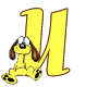 GIF animado (36071) Letra u garfield