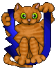 GIF animado (30062) Letra u gato
