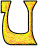 GIF animado (32686) Letra u glitter amarilla