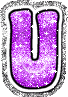 GIF animado (33030) Letra u glitter fucsia