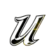 GIF animado (34231) Letra u glitter negra