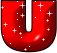 GIF animado (34451) Letra u glitter roja