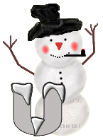 GIF animado (41230) Letra u hombre nieve