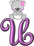 GIF animado (30268) Letra u koala