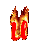GIF animado (37505) Letra u llama roja