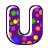 GIF animado (40487) Letra u lunares