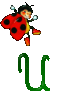GIF animado (30667) Letra u mariquita