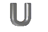 GIF animado (35347) Letra u metalizada