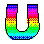 GIF animado (40164) Letra u multicolor