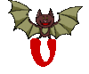 GIF animado (38320) Letra u murcielagos halloween