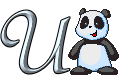 GIF animado (31329) Letra u oso panda