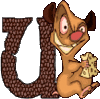 GIF animado (31875) Letra u raton