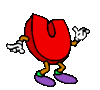 GIF animado (39794) Letra u roja brazos piernas