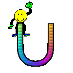 GIF animado (36328) Letra u smileys colores