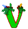 GIF animado (40643) Letra v arbol navidad