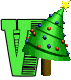 GIF animado (40682) Letra v arbol navidad