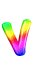 GIF animado (40243) Letra v arco iris