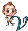 GIF animado (43058) Letra v bebe