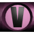 GIF animado (32608) Letra v boton rosa