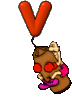 GIF animado (43160) Letra v boxeador