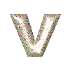GIF animado (40462) Letra v brillo