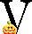 GIF animado (38072) Letra v calabazas halloween