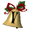 GIF animado (40880) Letra v campana navidad
