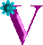 GIF animado (36934) Letra v colores flores