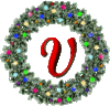 GIF animado (41085) Letra v corona navidad